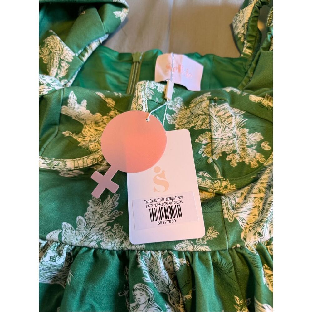 Selkie Size XL The Cedar Toile Boleyn Dress Green Free People New - Picture 7 of 7